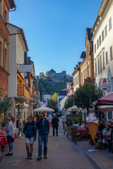 街中から見るラインフェルス城 Burg Rheinfels