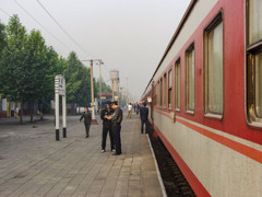 2002年中国の旅　夜行列車 停車＠山西省・臨汾
