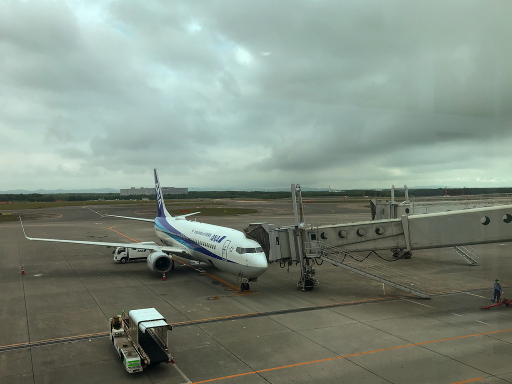 北海道旅行　新千歳到着