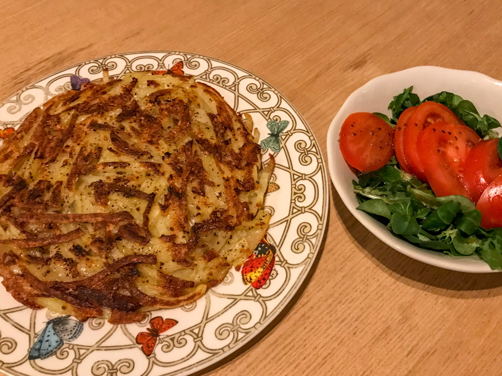 在宅飯 チーズポテトのカリカリ焼き＠ボン