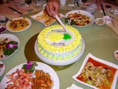 2005年中国の旅４　誕生日パーティー＠河南省・焦作