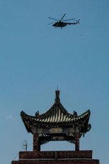 2006年中国の旅１　上空を…＠寧夏回族自治区・銀川