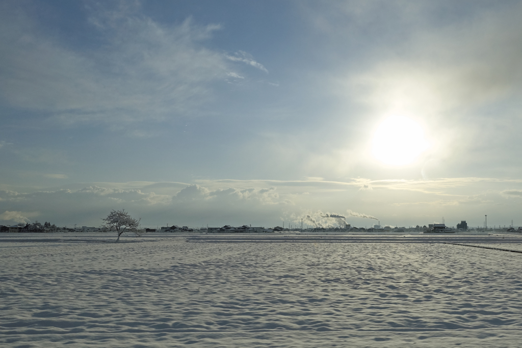 早春雪道通勤２