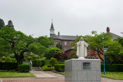 北海道旅行　聖母マリア像のお出迎え＠トラピスチヌ修道院