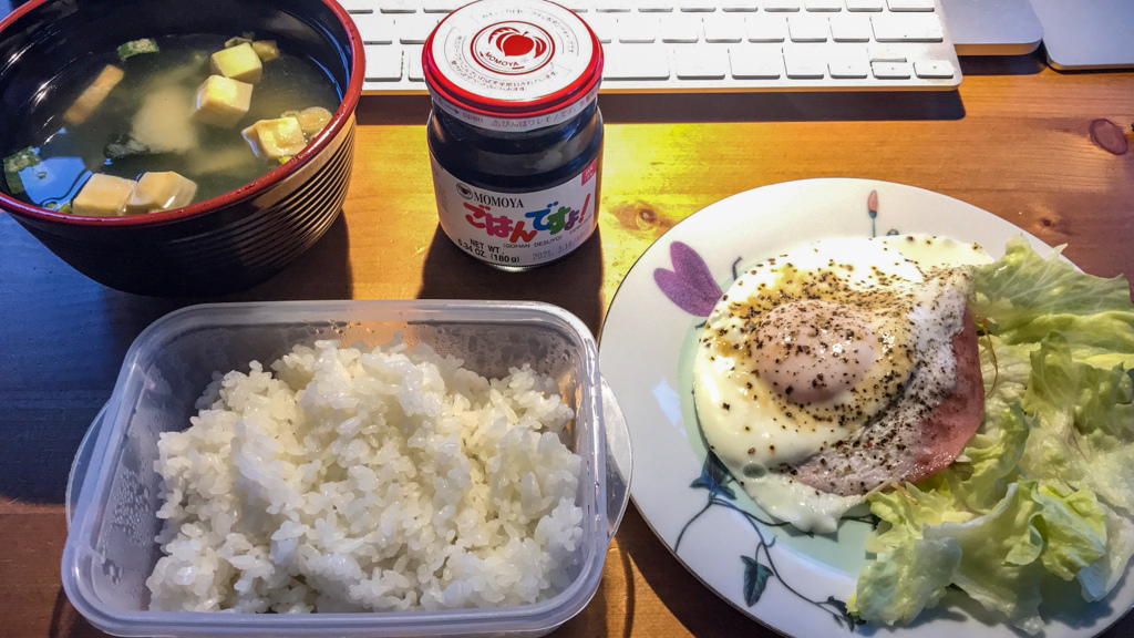 在宅飯 ふつ〜の朝ご飯♪(^_^)