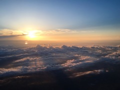 帰国 羽田へ着陸態勢