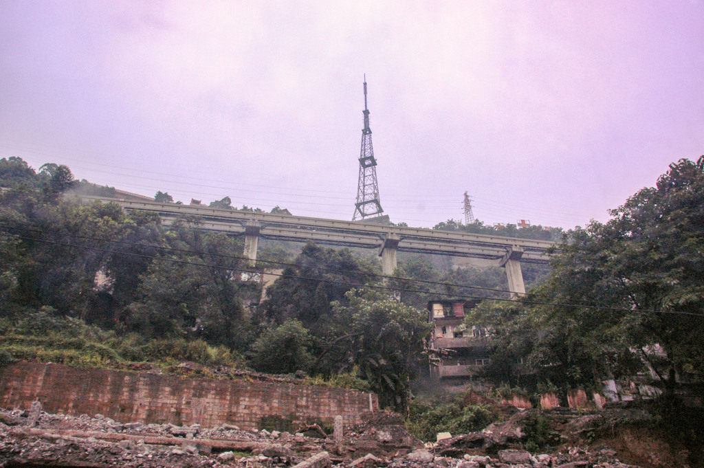 2006年中国の旅１　重慶市内車窓光景２＠重慶