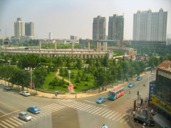 2005年中国の旅３　ホテルの窓から見る景色＠山東省・臨沂