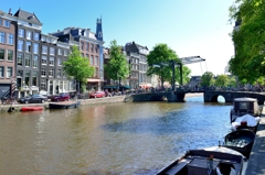 オランダ　アムステルダム　運河のある風景　その８