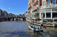 オランダ　アムステルダム　運河のある風景　その１２