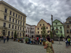 掘出し写真　　街の中心スヴォルノスティ広場＠チェコ チェスキー・クルムロフ