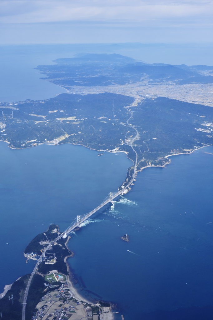 天津の旅　鳴門海峡上空