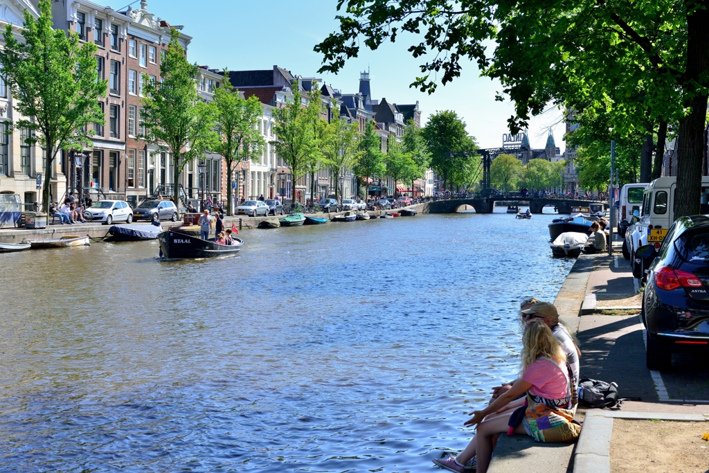 オランダ　アムステルダム　運河のある風景　その７