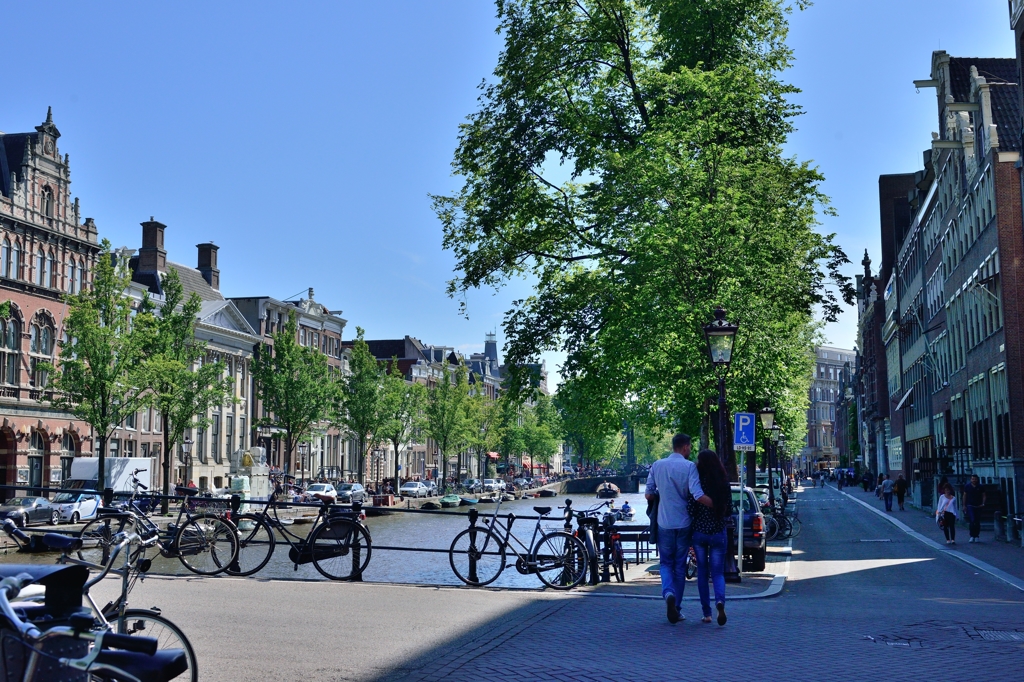 オランダ　アムステルダム　運河のある風景　その６
