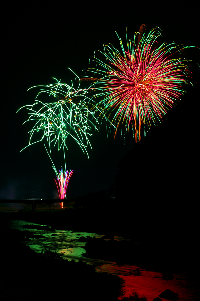 夜空の華３　＠庄川峡花火大会