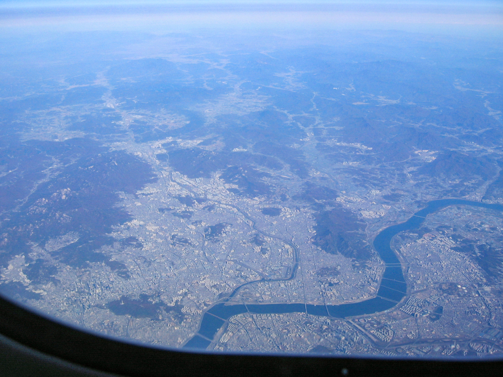 2004年中国の旅３　ソウル上空