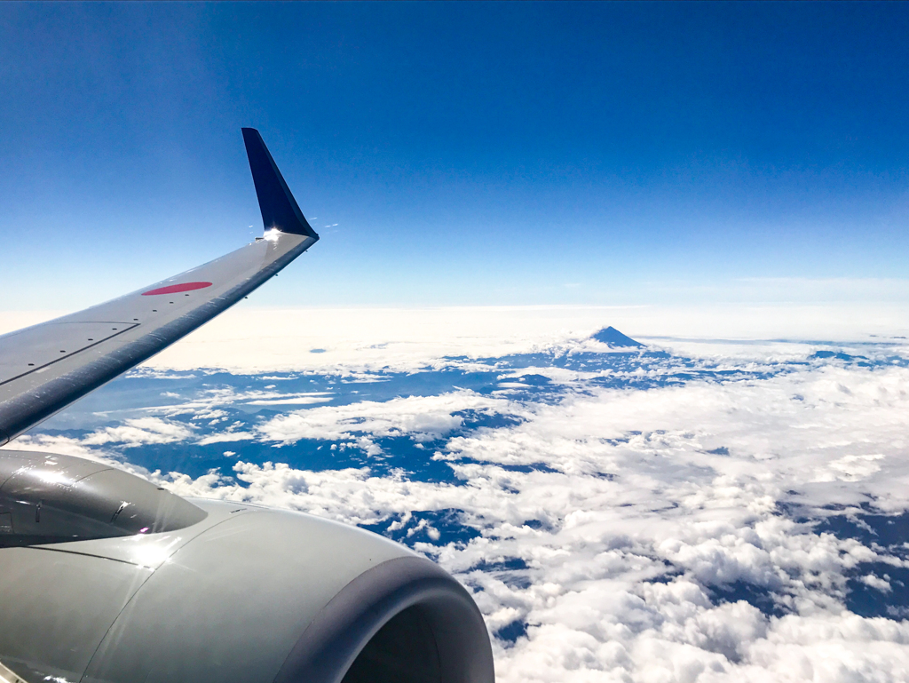 掘出し写真　羽田ー富山航路の景色 　富士山遠望