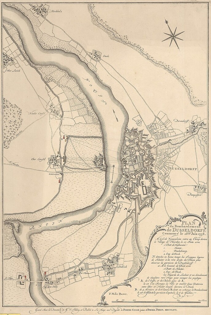 1758年のデュッセルドルフ要塞