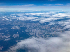 フランクフルト付近上空