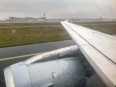 フランクフルト国際空港着陸