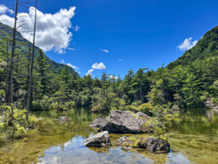 夏の上高地　明神二之池