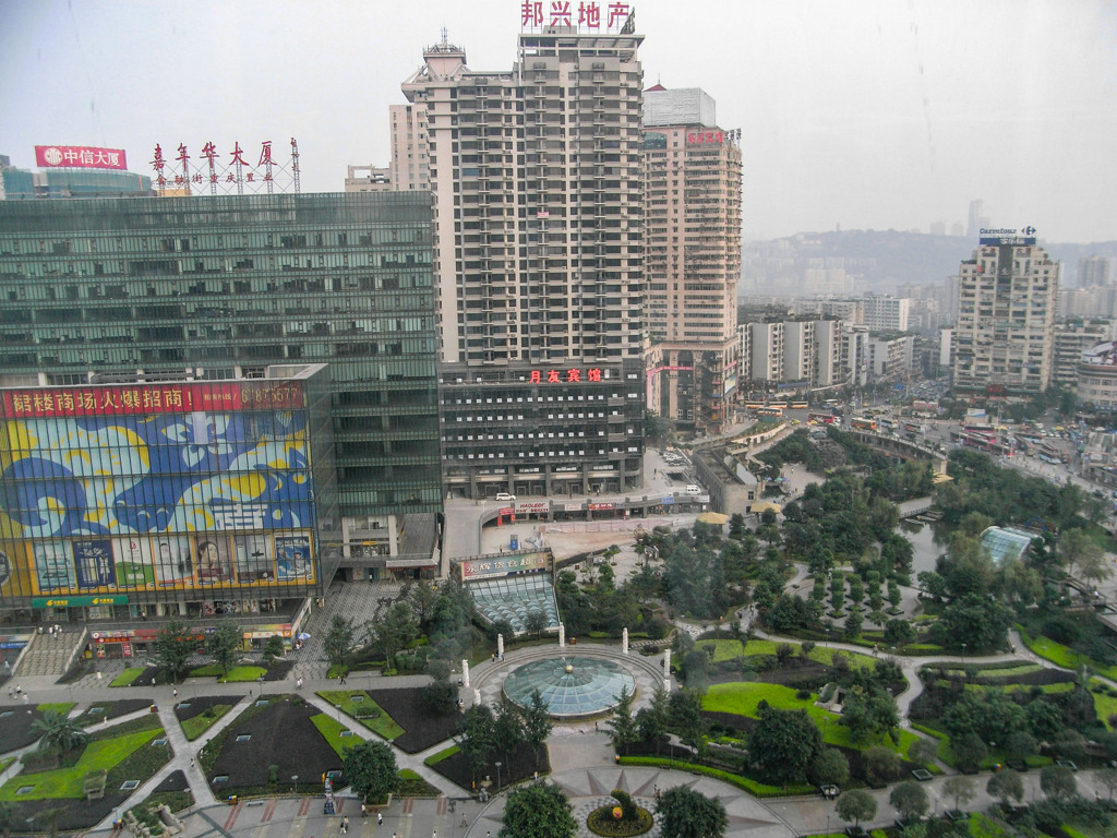 2007年中国の旅１　ホテルの部屋からの眺め１＠重慶