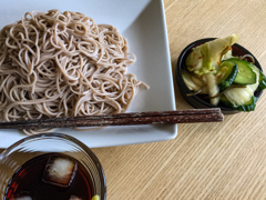 自炊生活 その9 皿蕎麦＆浅漬け♪