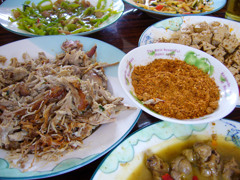 2006年中国の旅１　手作りランチ１＠山西省 呂梁 汾陽