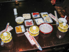 2005年中国の旅１　観劇中のおつまみ等 老舎茶館＠北京