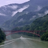 秋雨の庄川峡３