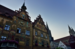 ドイツ＆ベルギーの旅　黄昏れのウルム市庁舎