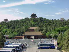 2002年中国の旅　神武門上から見る景山公園＠北京