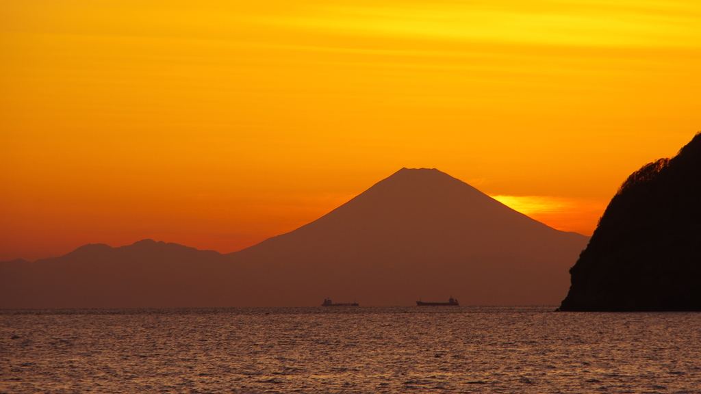 富士山夕焼け