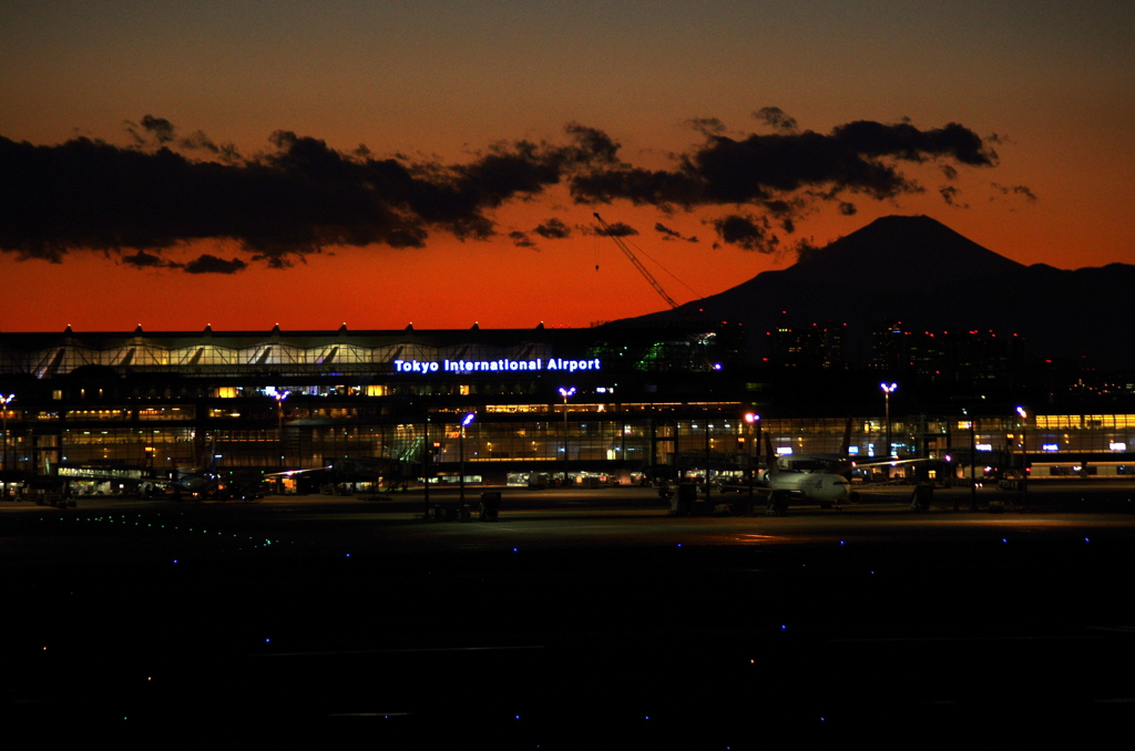 羽田夕景