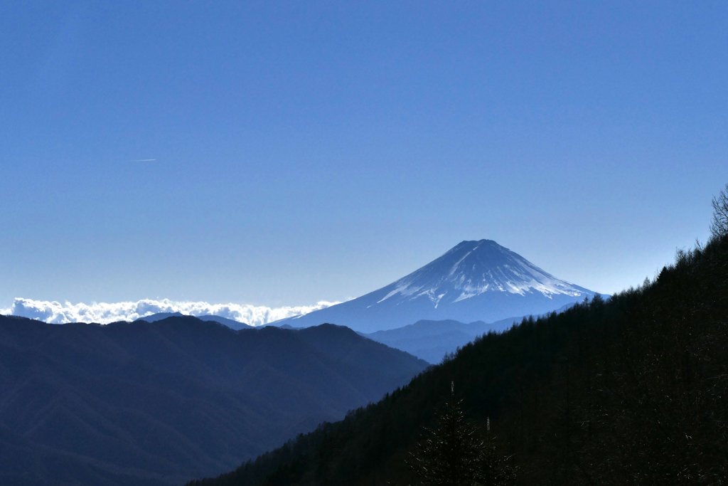 富士山 柳沢峠茶屋から