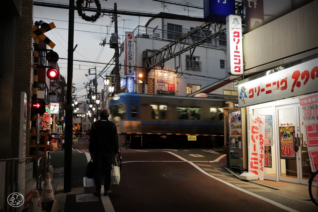 上り電車の到着