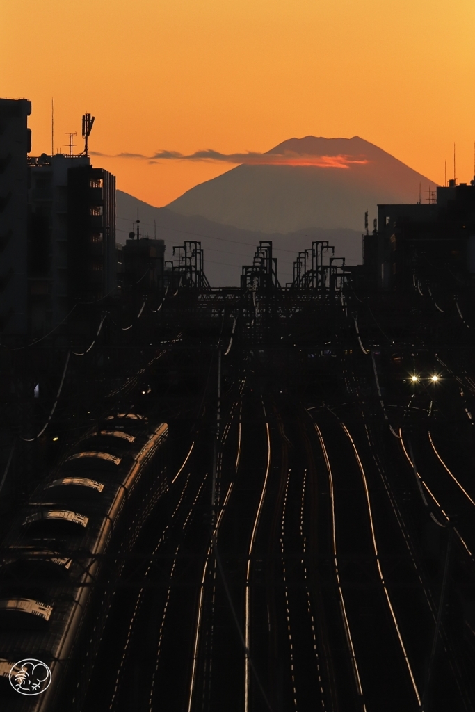 西に向かう下り電車　１