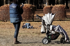 公園の家族