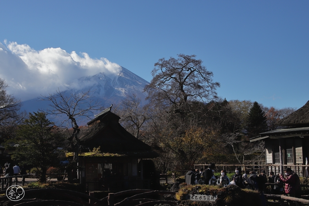 雲なびく富士山　１