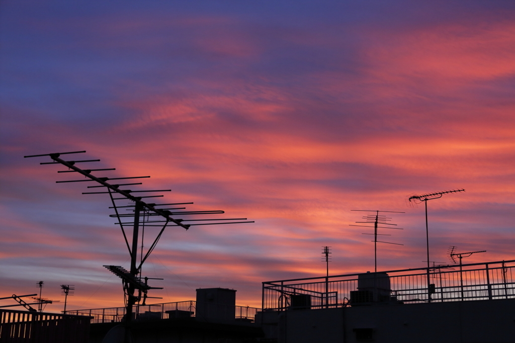 夕焼け夏空