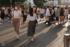 西日の新宿三丁目　４