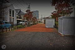 暗渠の上の公園