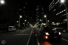 夜の都庁通り