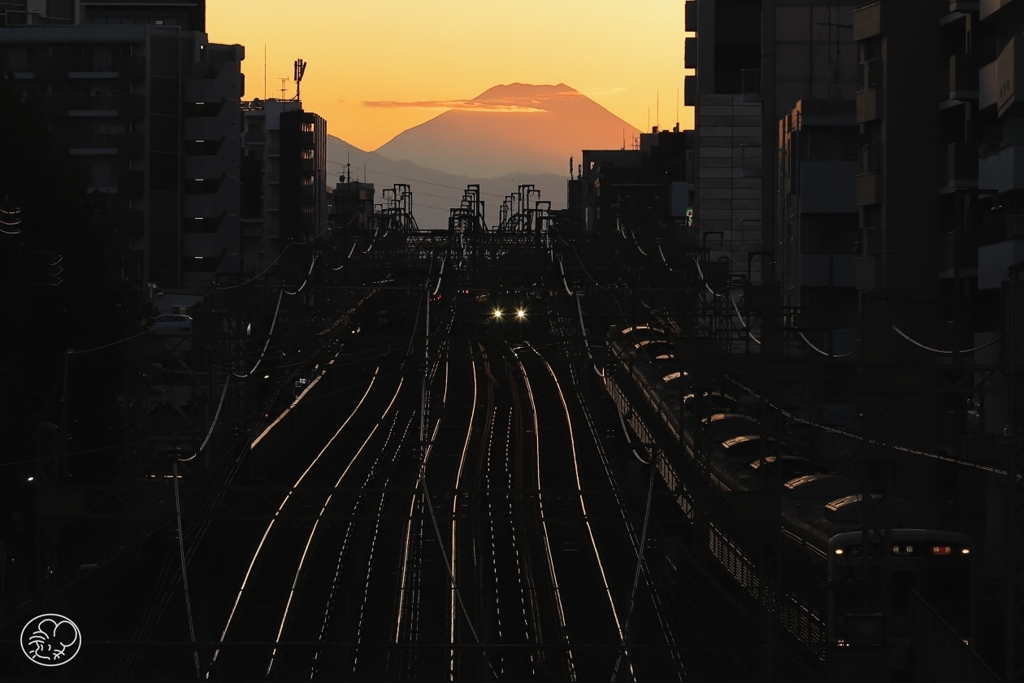 西からの上り電車　１