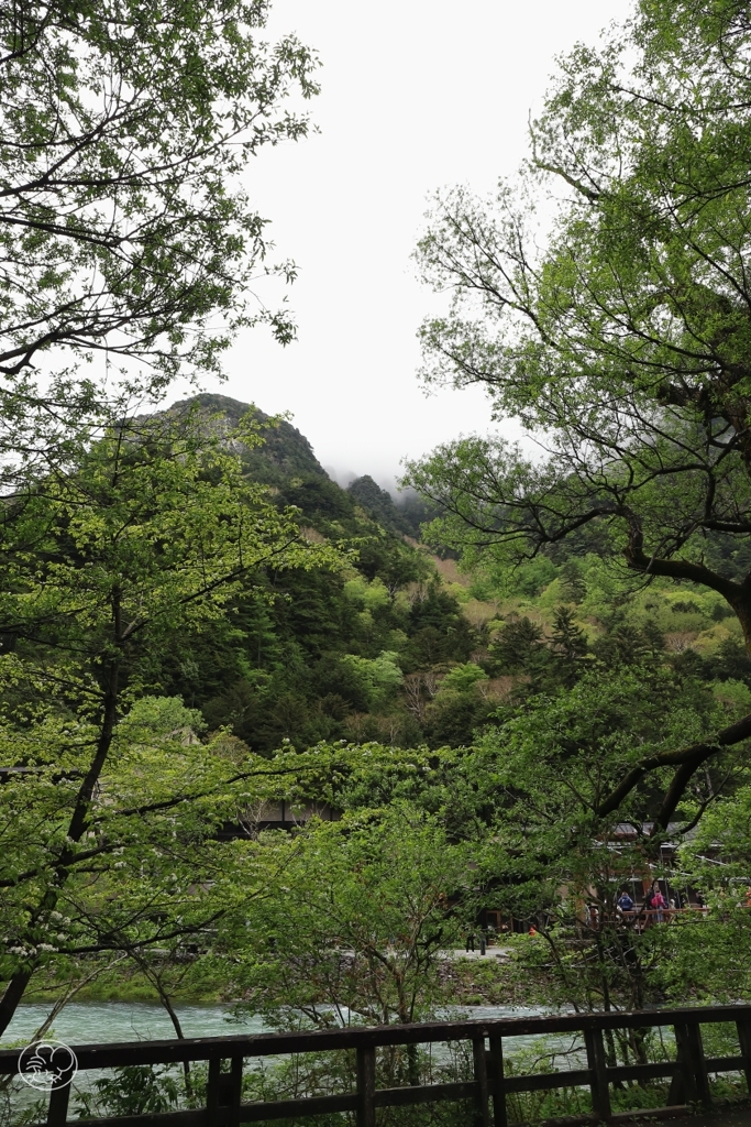 河童橋の袂から