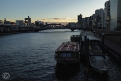 夕暮れ墨田川　３