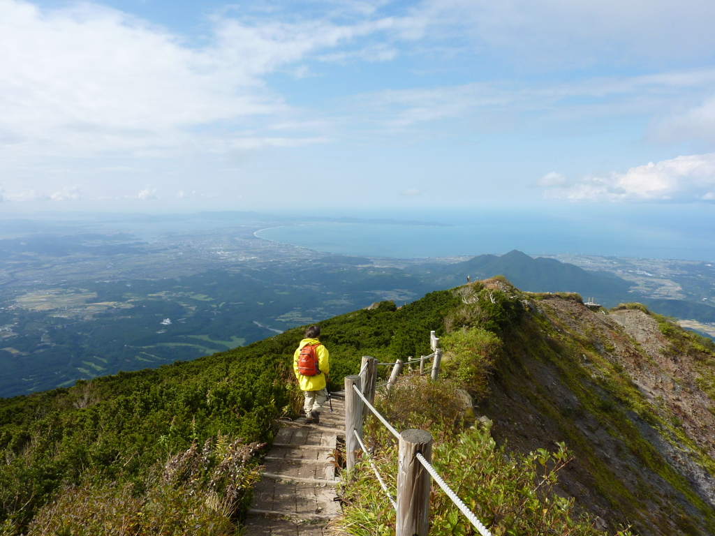 大山山頂から弓ヶ浜