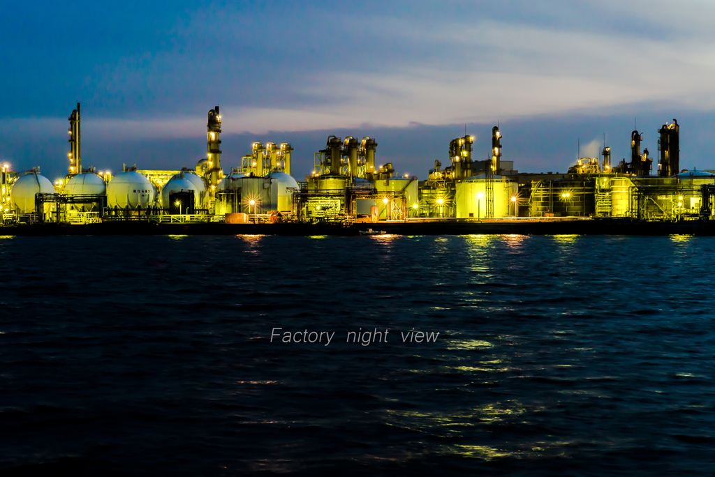 Factory night view