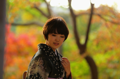 Woman in autumn color