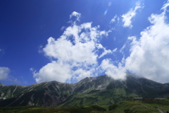 室堂駅から立山を仰ぎ見る